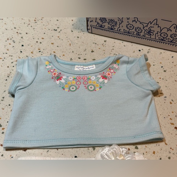 Build-A-Bear Light Blue‎ Top and White Lace Trimmed Skirt, Plush NOT Included - Picture 5 of 8